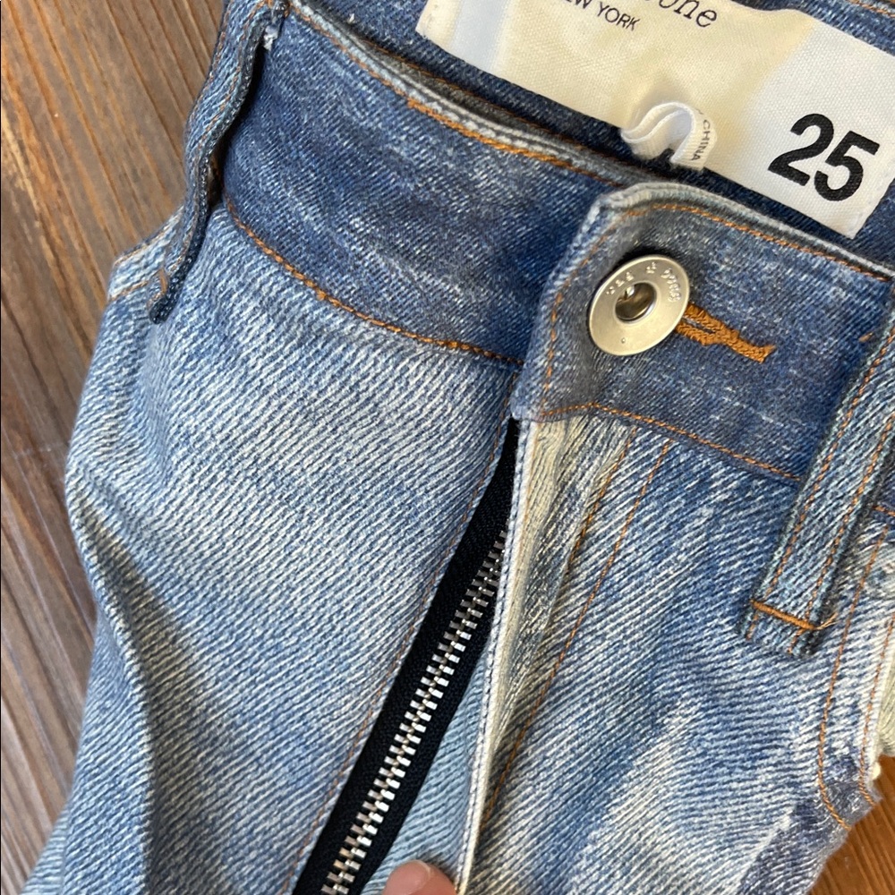 Rag & Bone Women's Denim Patchwork Straight Jeggi… - image 3